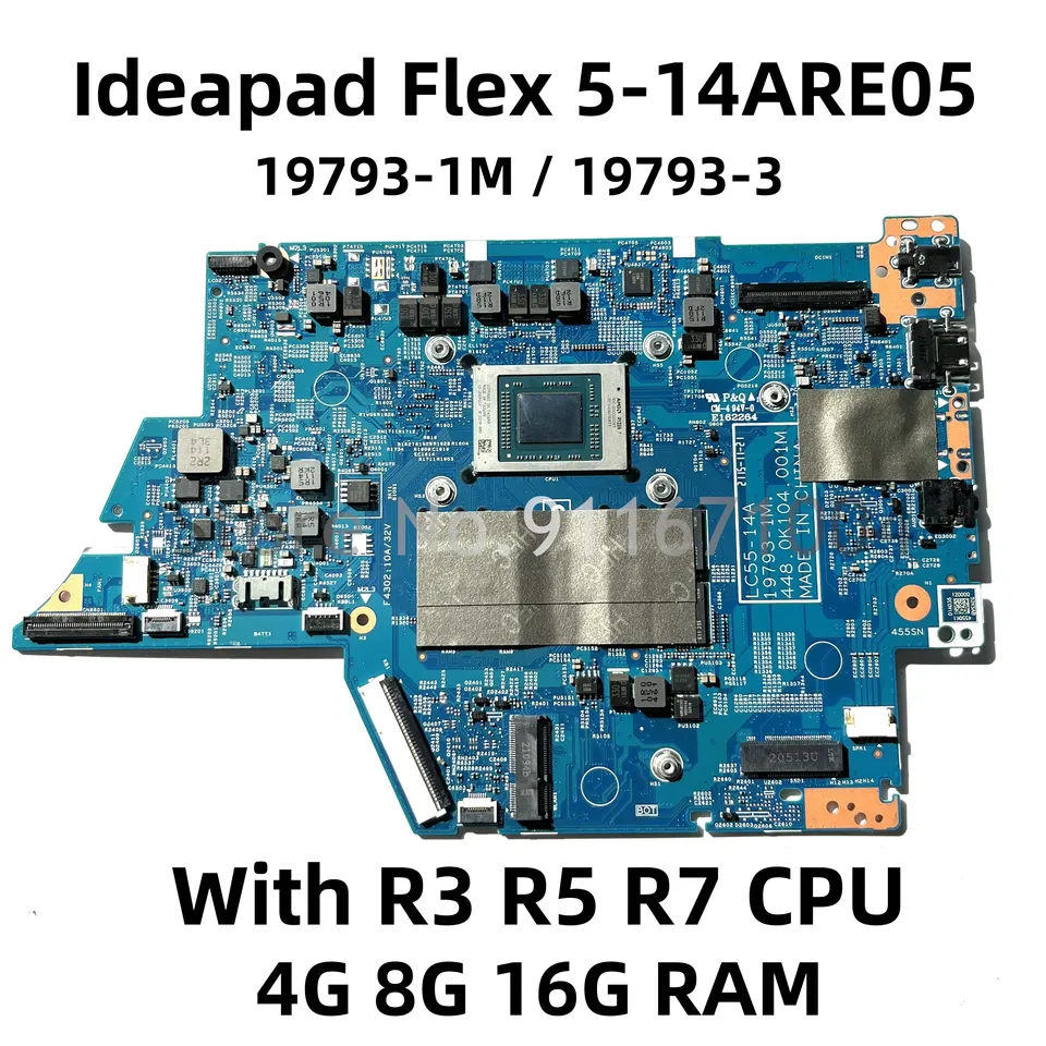 For Lenovo Ideapad Flex 5-14ARE05 laptop motherboard With R3 R5 R7