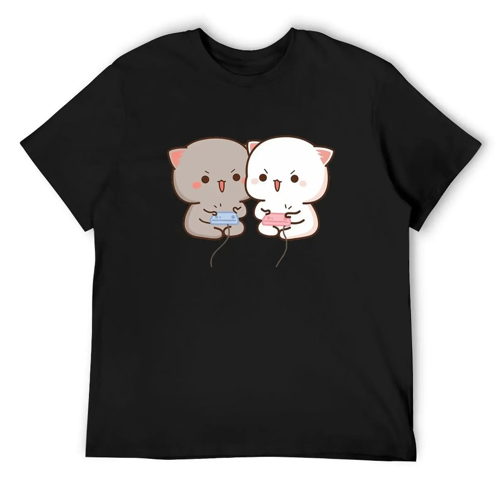 

cute mochi peach cat T-Shirt oversized t shirt quick drying man clothes man t shirt heavyweight t shirts for men