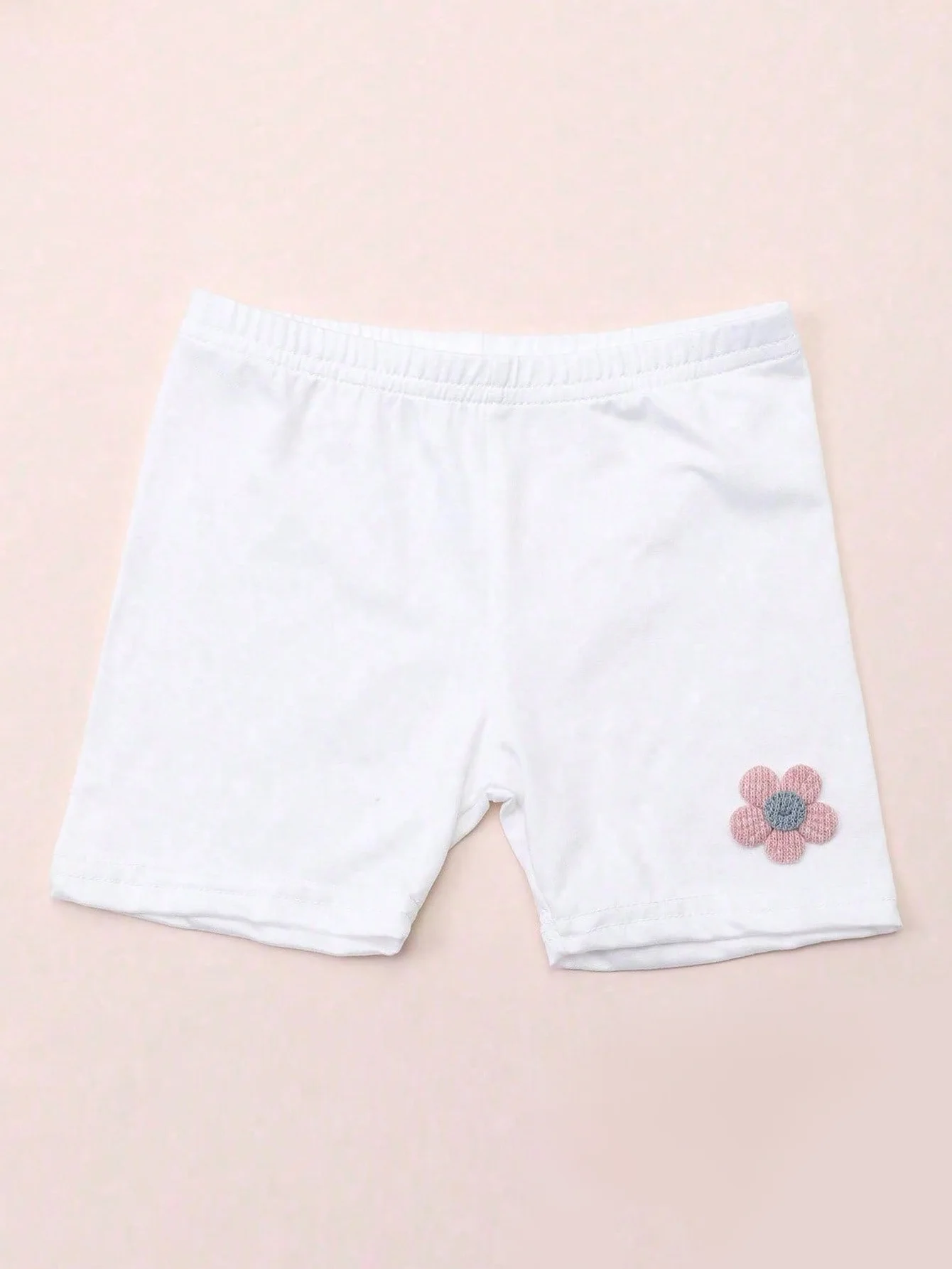 4 Stück Sommer-Leggings mit kleinem Blumenmuster und geradem Bein für Kinder, Sicherheitsshorts für Mädchen, Leggings für Kinder im Alter von 2–12 Jahren, für den täglichen Gebrauch – Detail 8