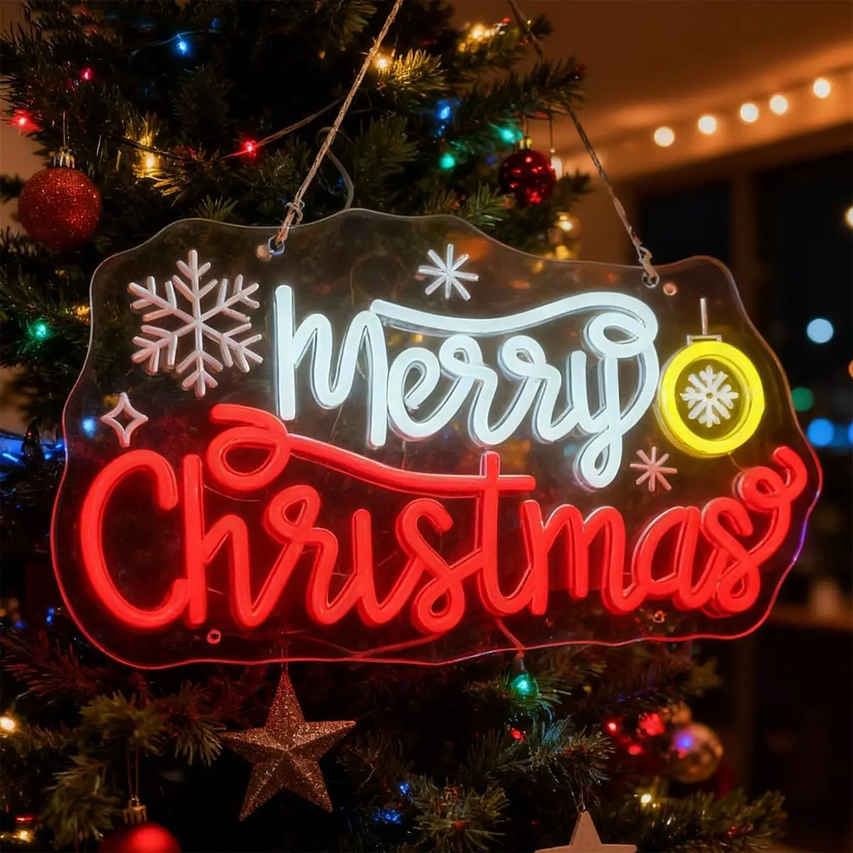 

Merry Christmas Neon Sign USB Dimmable LED Neon Light for Party Bar Man Cave Club Pub Bedroom Shop Door Decor Gift Window Light