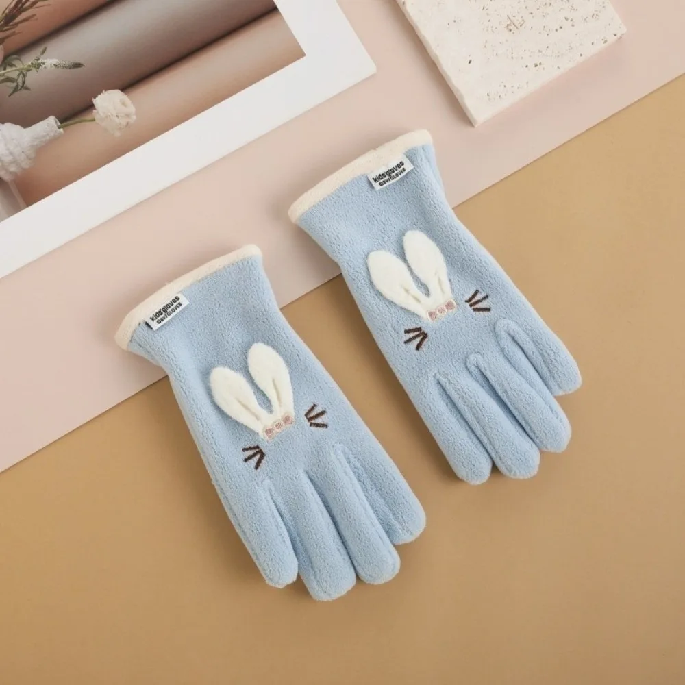 

New Cute Bear Ski Gloves Polar Fleece Windproof Cycling Mittens Touchable Screen Coldproof Winter Gloves Autumn and Winter