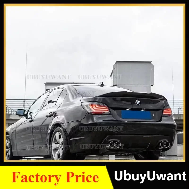 For BMW 5 Series E60 M5 Carbon Fiber Spoiler 2004 2005 2006 2007 2008 2009 Rear Trunk Wing Lip Spoiler Decoration Car Styling