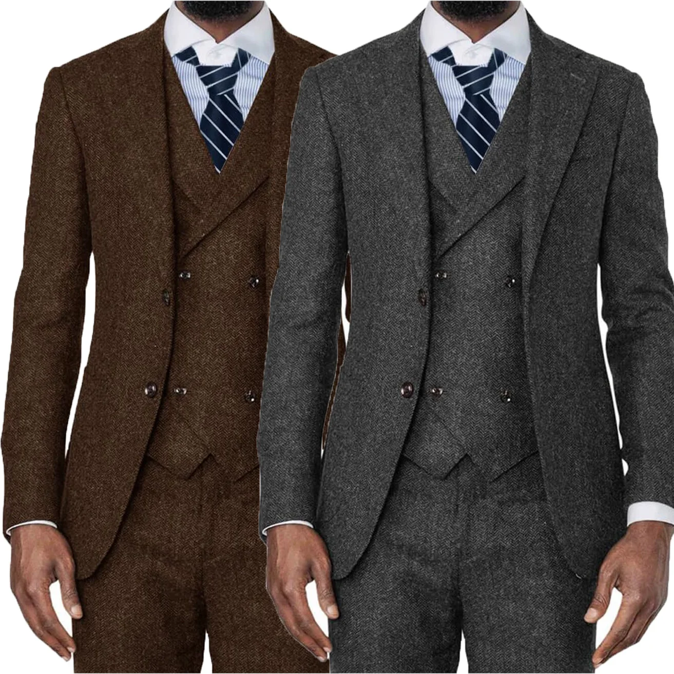 

Men's Classic Solid Color Business Suit 3 Pieces 2025 High Quality Slim Fit Fashion Banquet Wedding Party Best Formal Set