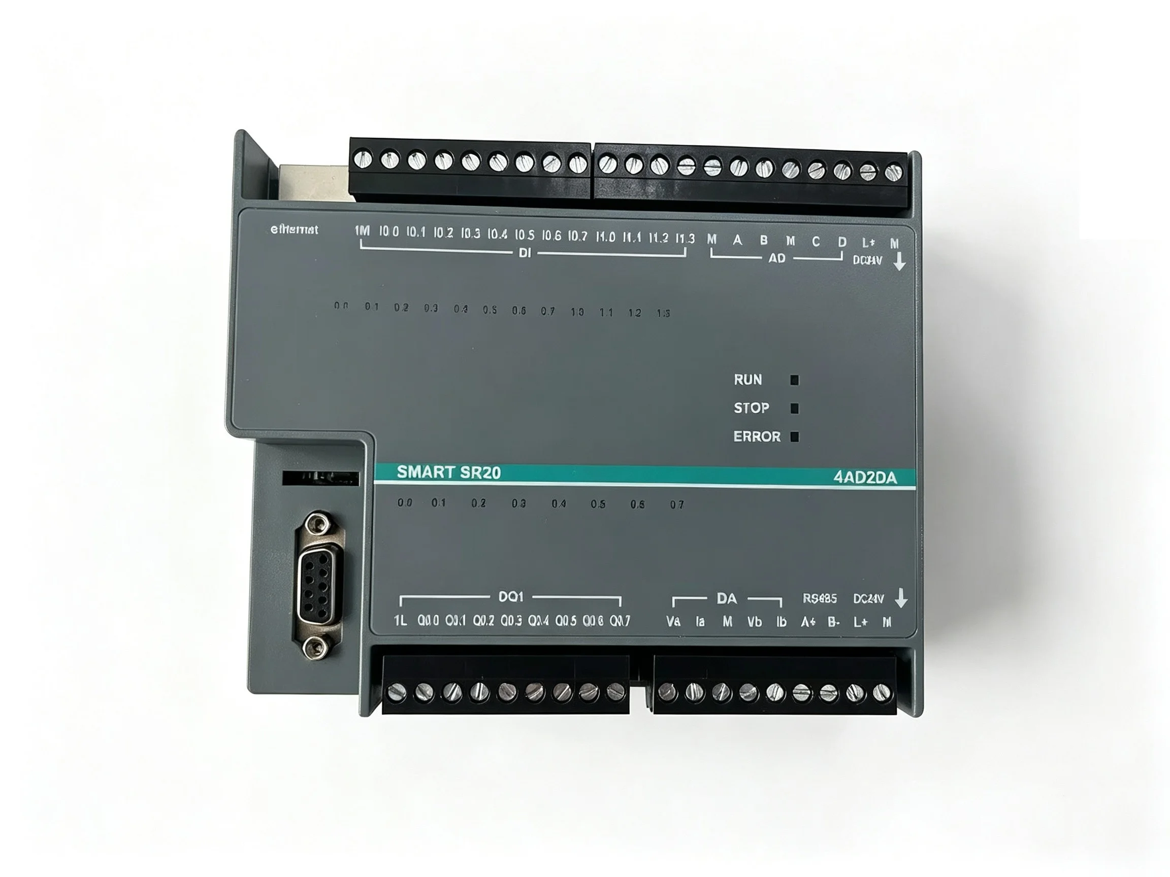 S7-200 SMART CPU ST20 SR20 4AD2DA PLC STEP7-Micro/WIN SMART V2.8 Ethernet Port No SD Card Download