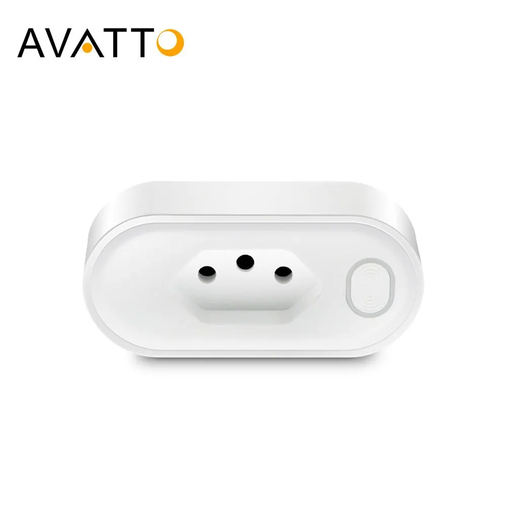 AVATTO Tuya 16/20A Brazil Standard WiFi Smart Plug Smart Life APP Remote Compatible Smart Socket Voice For Google Home Alexa