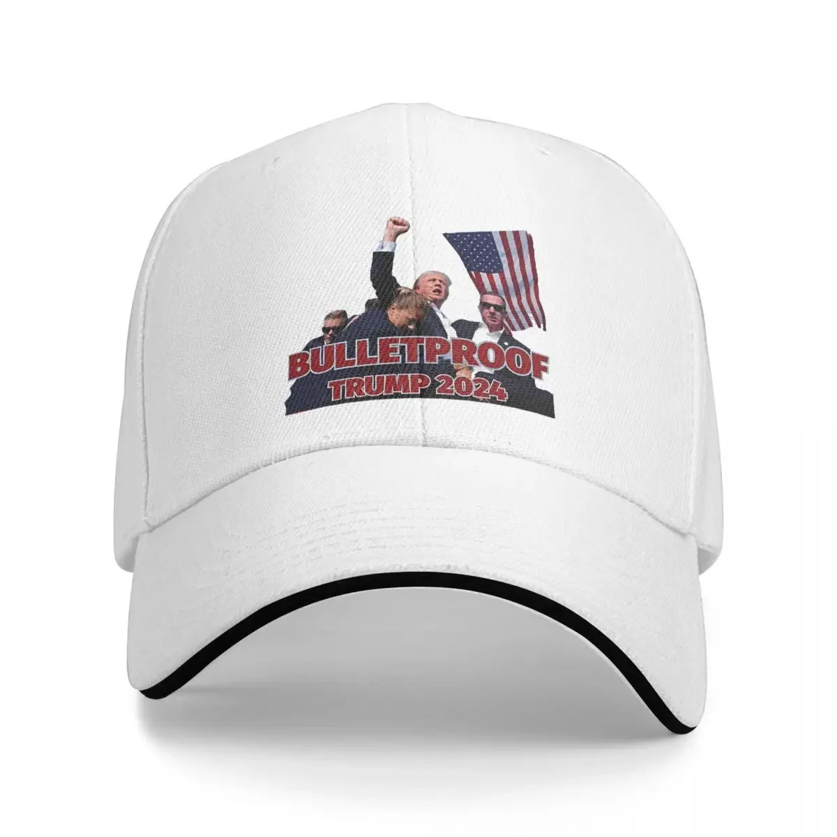 Trump Is Bulletproof Baseball Cap Casual Sandwich Caps Unisex Style Adjustable Sun Hat Sport