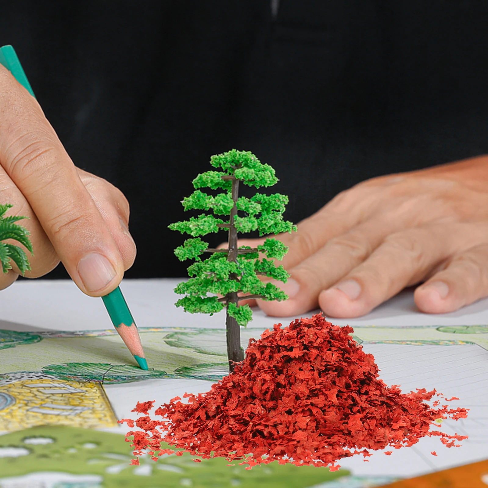 

Miniature Artificial Simulation Sand Table Decor Diy Micro Landscape Ornament Fake Green Leaves For Indoor Garden Decoration