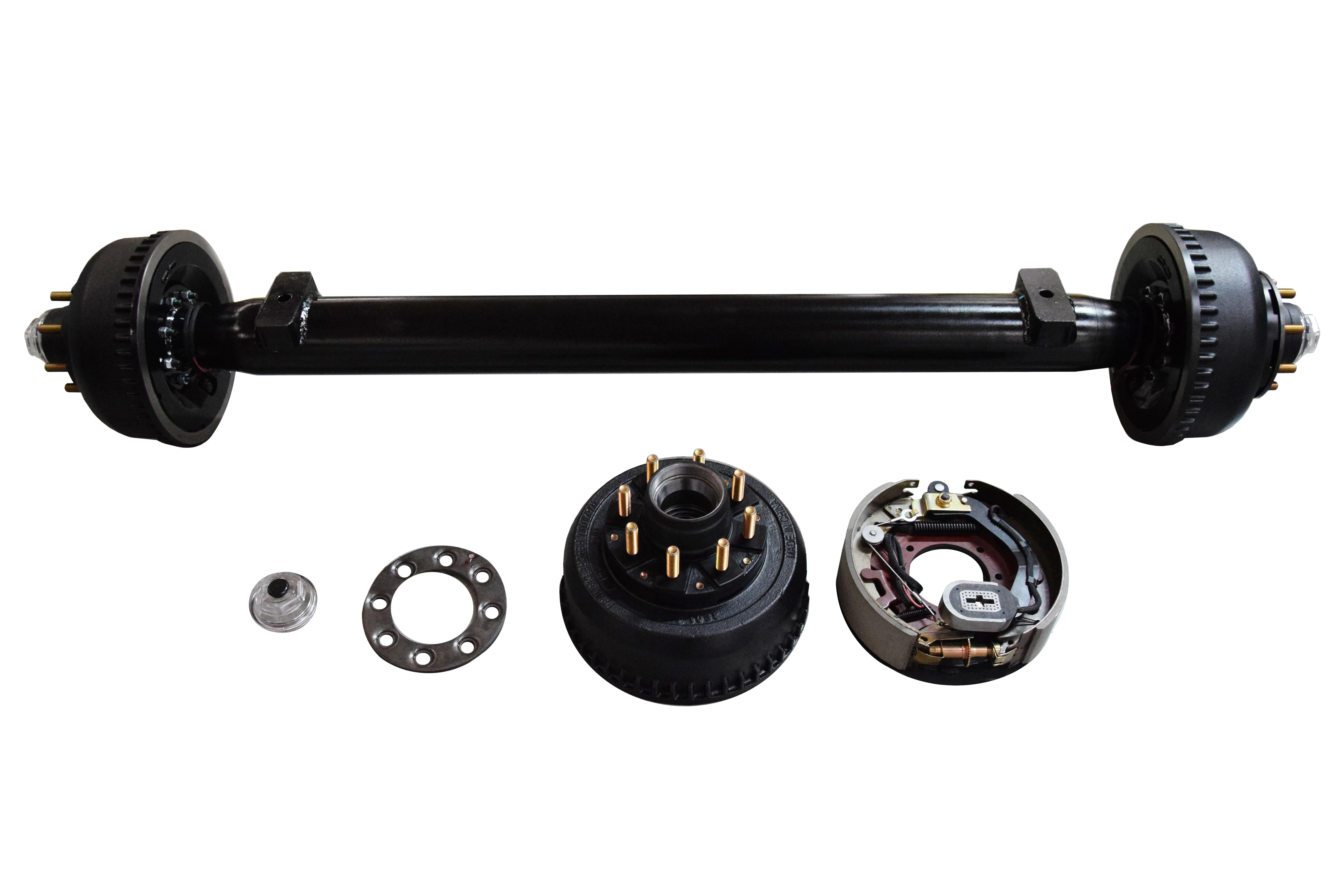 10000 LBS Customized  10K  Heavy Electric Brake Trailer Axle with Leaf Springs and U-bolts-WH