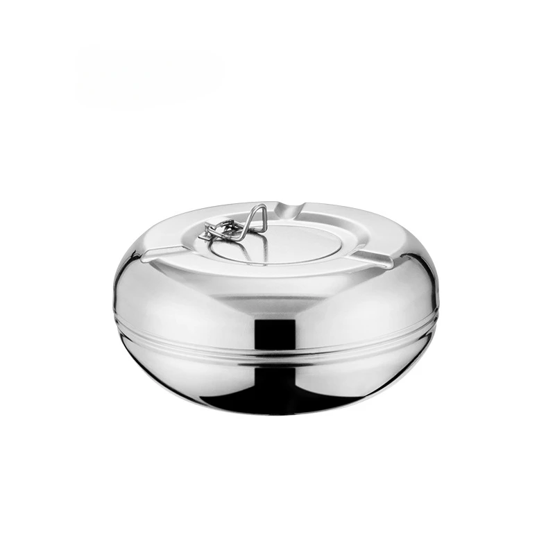 Ashtray Stainless Steel Simple Modern Outdoor Cigarettes Tray for Patio Tabletop Office Home Bedroom Decoration Gifts