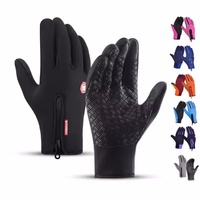 Winter Gloves For Men Waterproof Windproof Cold Gloves Snowboard Motorcycle Riding Driving Warm Touchscreen Zipper Glove 2025