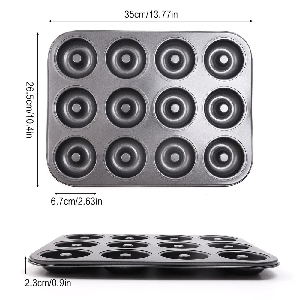 

Household 12/6 Grid Cheesecake Pan Non-Stick Carbon Steel Muffin Pan Mini Removable Bottom Cupcake Mold Mousse