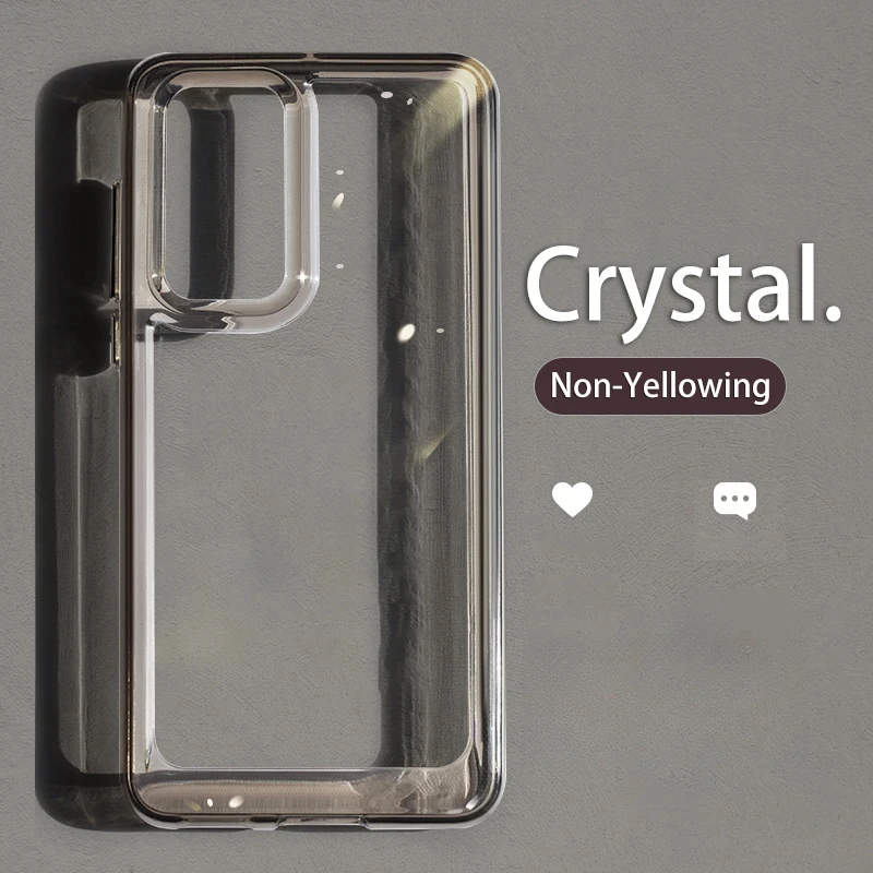 Luxury Clear Crystal Shockproof Case for Samsung S25 Ultra S24 FE S23 S22 S21 Plus A52 A33 A53 A73 A14 A34 A54 Cover with Button