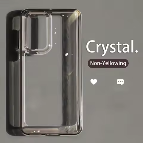 Luxury Clear Crystal Shockproof Case for Samsung S25 Ultra S24 FE S23 S22 S21 Plus A52 A33 A53 A73 A14 A34 A54 Cover with Button