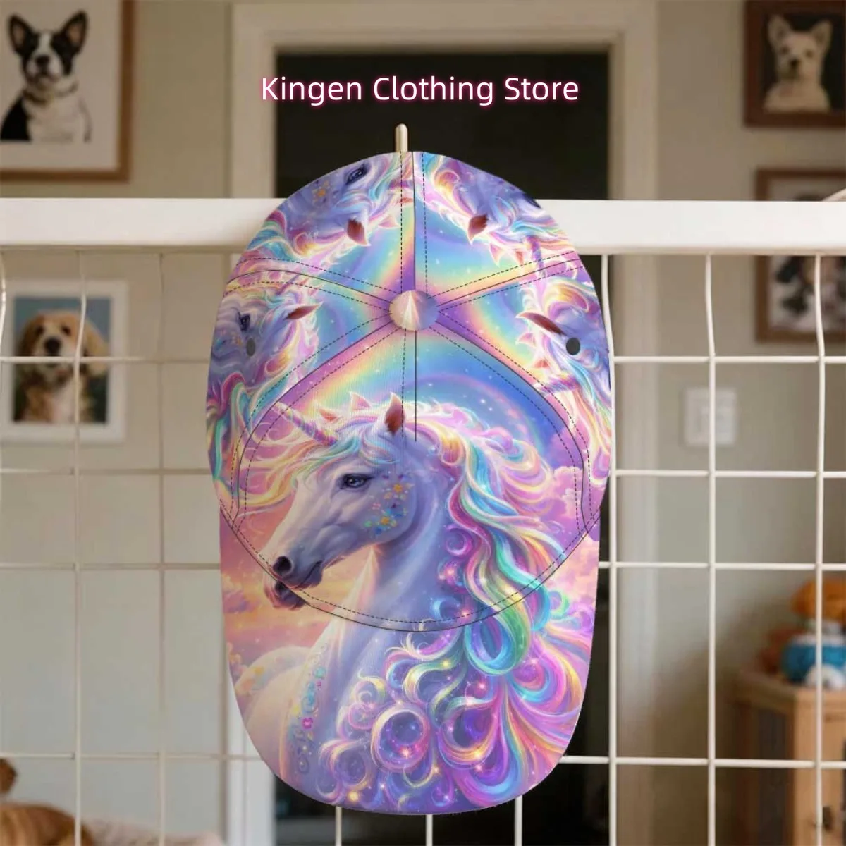 1pc Rainbow Unicorn Fantasy Dreams Baseball Cap Gift for Mom One Size Fits Most Party Jogging Comfortable Trucker Cap Ideal Gift