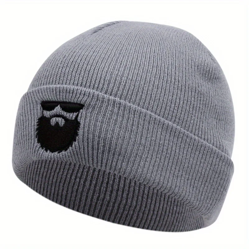 Luxury Bearded Ski Cap Embroidered Knitted Unisex OutdoorTravel Warm and  Hat  Ski Mask  Beanies Winter Hat   Skullies Bonnet