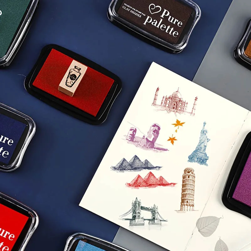 6 قطع - وسادات حبر إسفنجية بلون سادة كلاسيكية -6 ألوان كلاسيكية، تستخدم للطوابع المطاطية وسجلات القصاصات والورق واللوازم الفنية التي تصنعها بنفسك، #5