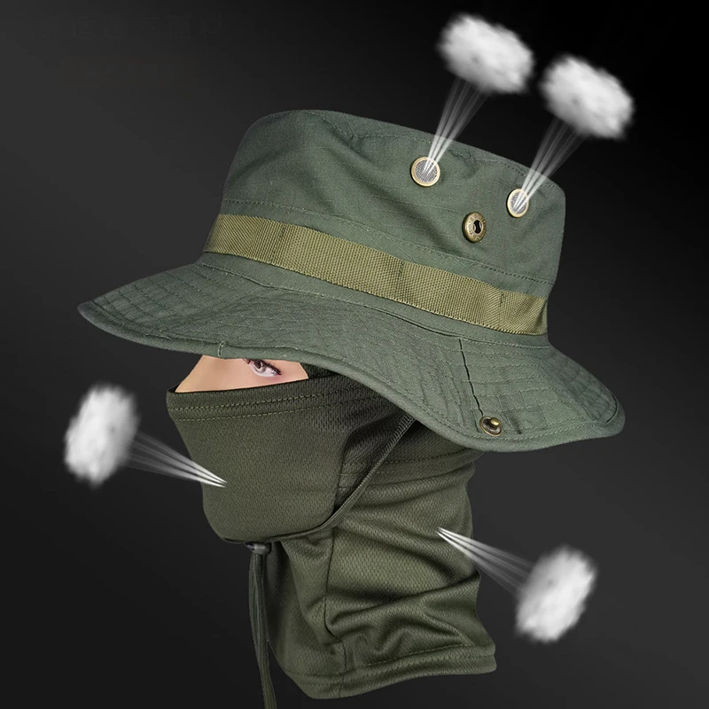 Gorra Boonie camuflaje pesca protección solar plegable - imagen 2