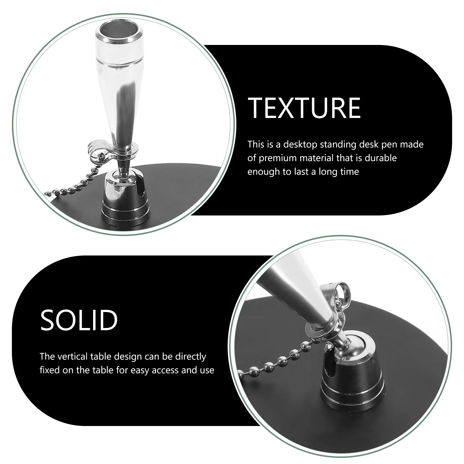 

Table Fixed Signature Pen Multi-Function Writing Instrument Creative Standing Design Non-Skid Office Stationery for Banks