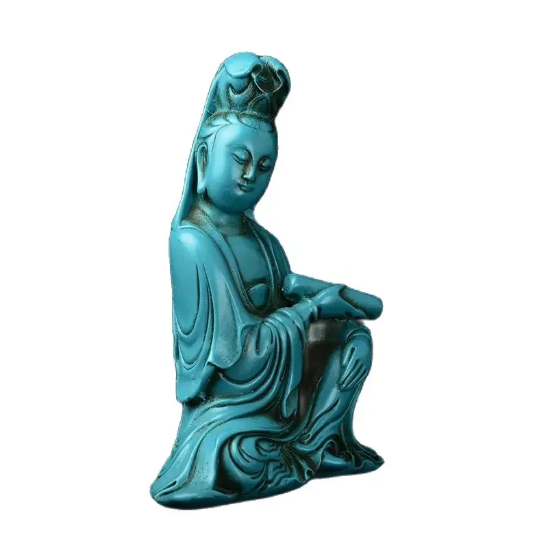 Exquisite Hand-Carved Turquoise Statue --- Maid