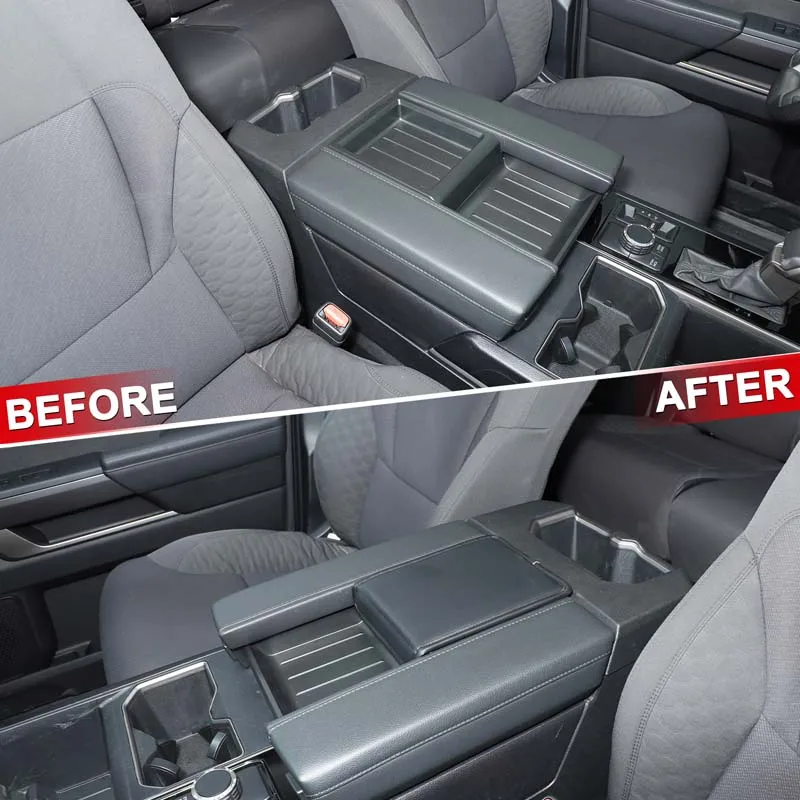 

For Toyota Tundra 2022-2026+ leather black car center console armrest box cover car interior protection accessories