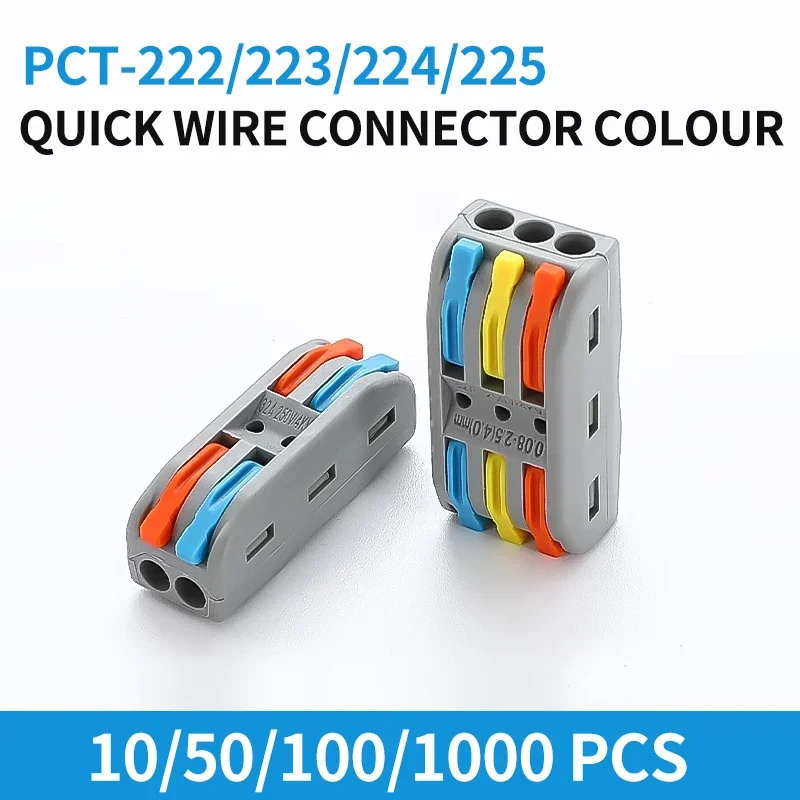 

10/1000Pcs Quick Wiring Terminal Connector, Quick Connector, Wire Connector, Divine Tool Docking Buckle SPL-2/3/4/5 Pin