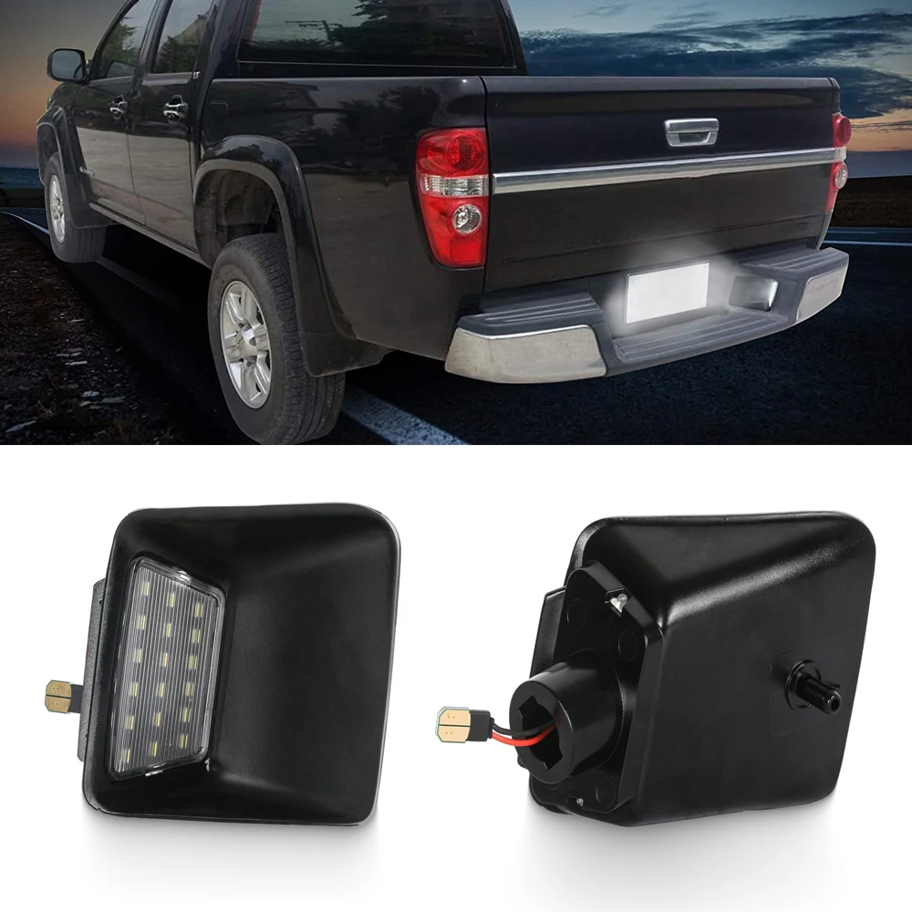 

Canbus Car Tag Lamp 2004-2012 For Chevrolet Colorado GMC Canyon Pickup Truck White Full LED Rear Number License Plate Lights