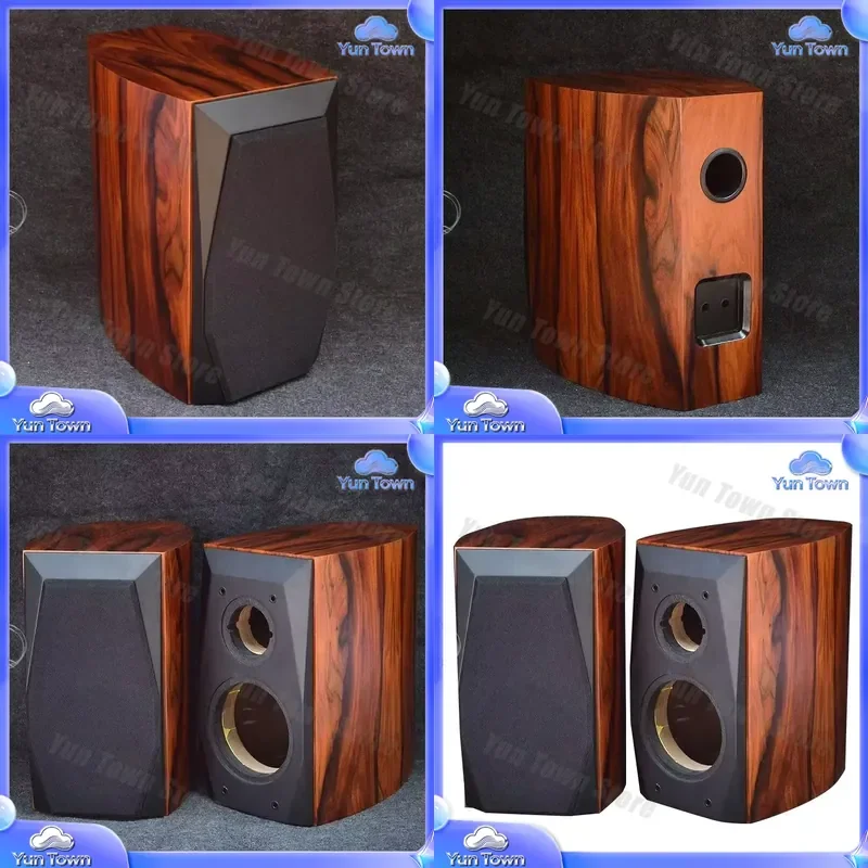 for HiFi Empty Speakers Dalbergia Cochinchinensis Veneer 6.5 inch 8 inch Bookshelf Speaker Box Shell DIY Speaker Enclosure
