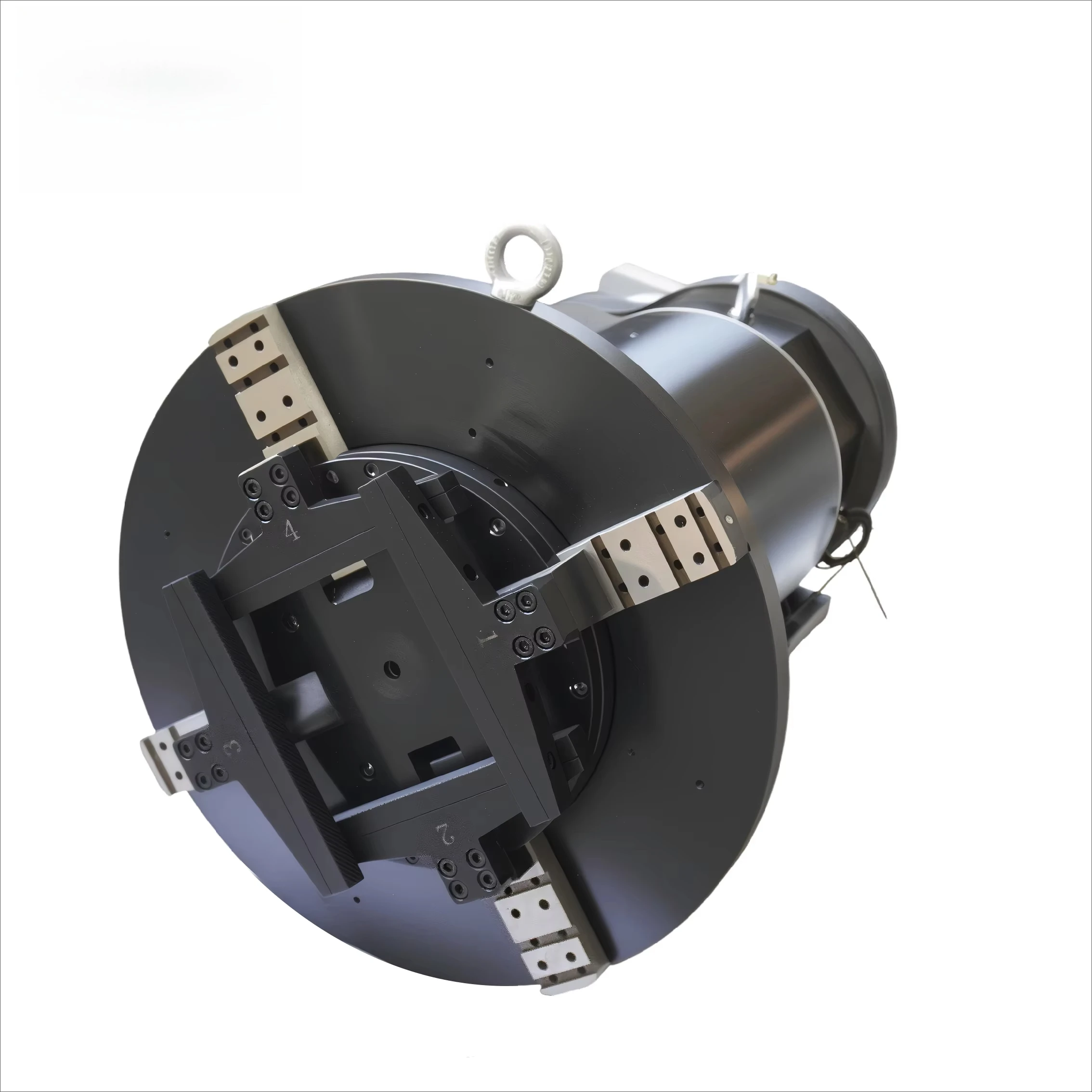 Lingman four-claw double-action hollow chuck, wide clamping range, suitable for numerical control lathe processing