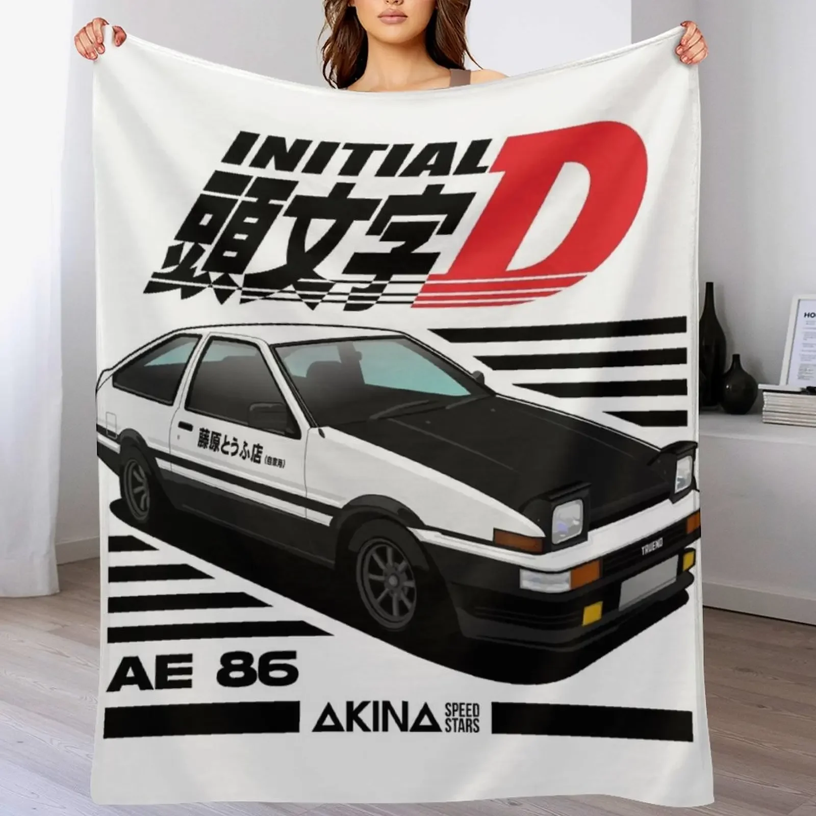 AE86 Initial D Throw Blanket Tourist Decorative Beds Sofa Throw Blankets Sofas Of Decoration Blankets