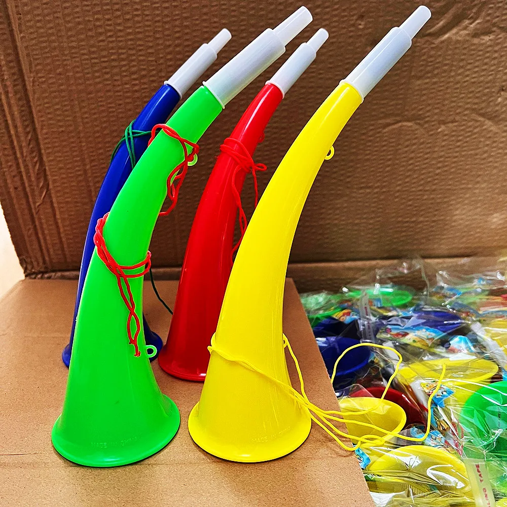 2pcs Plastic Handheld Air Cheering Horn Horn Football Party Theme Game Cheerleading Props World Cup Fans Cheering Horn