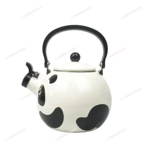 Whistle Kettle Cartoon Stainless Steel Enamel Color Gas Open Fire Induction Cooker Enamel Coffee Pot