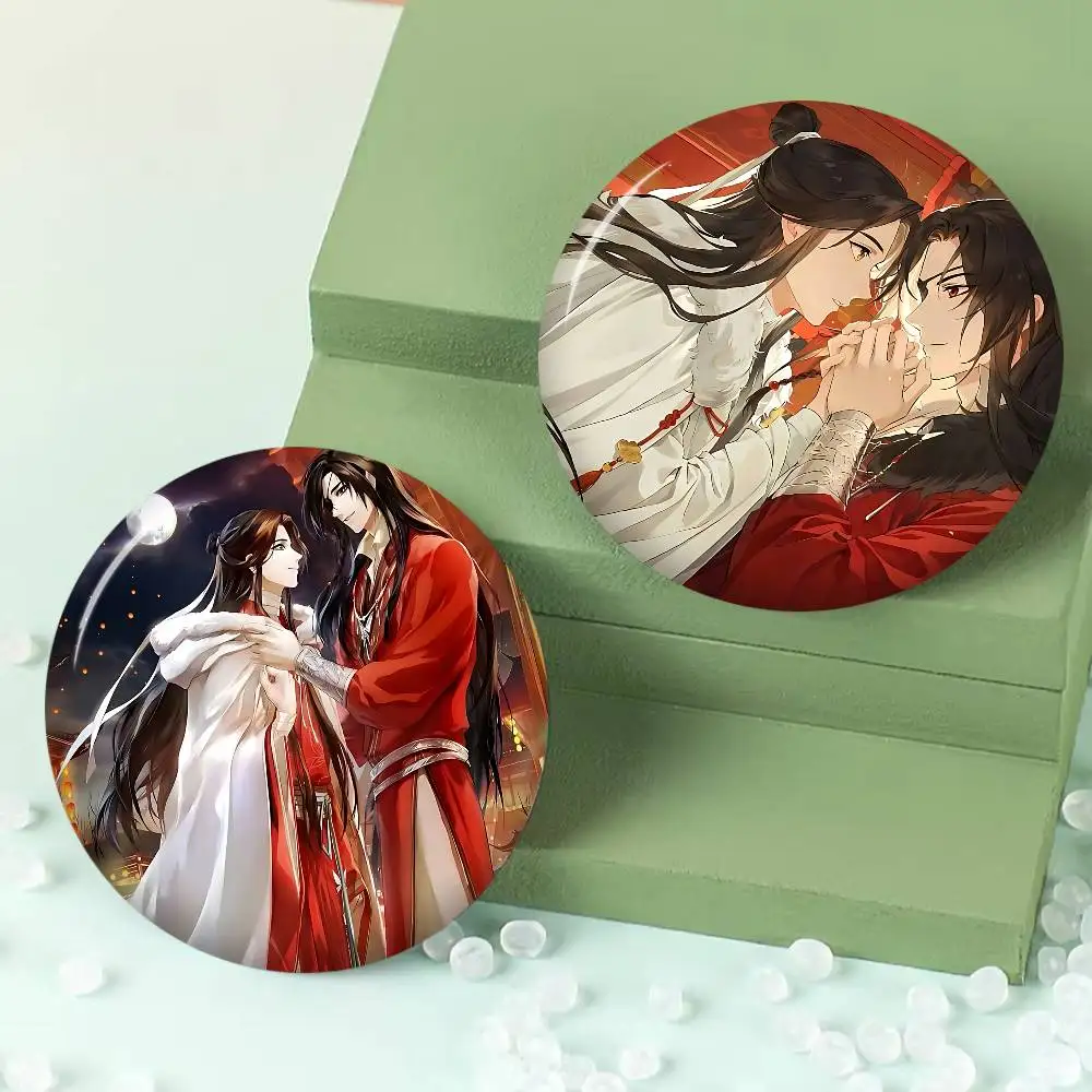 Heaven Official's Blessing Soft Button Pin Round Metal Badge Lapel Pin Parts Gift Friends Kid Jewelry