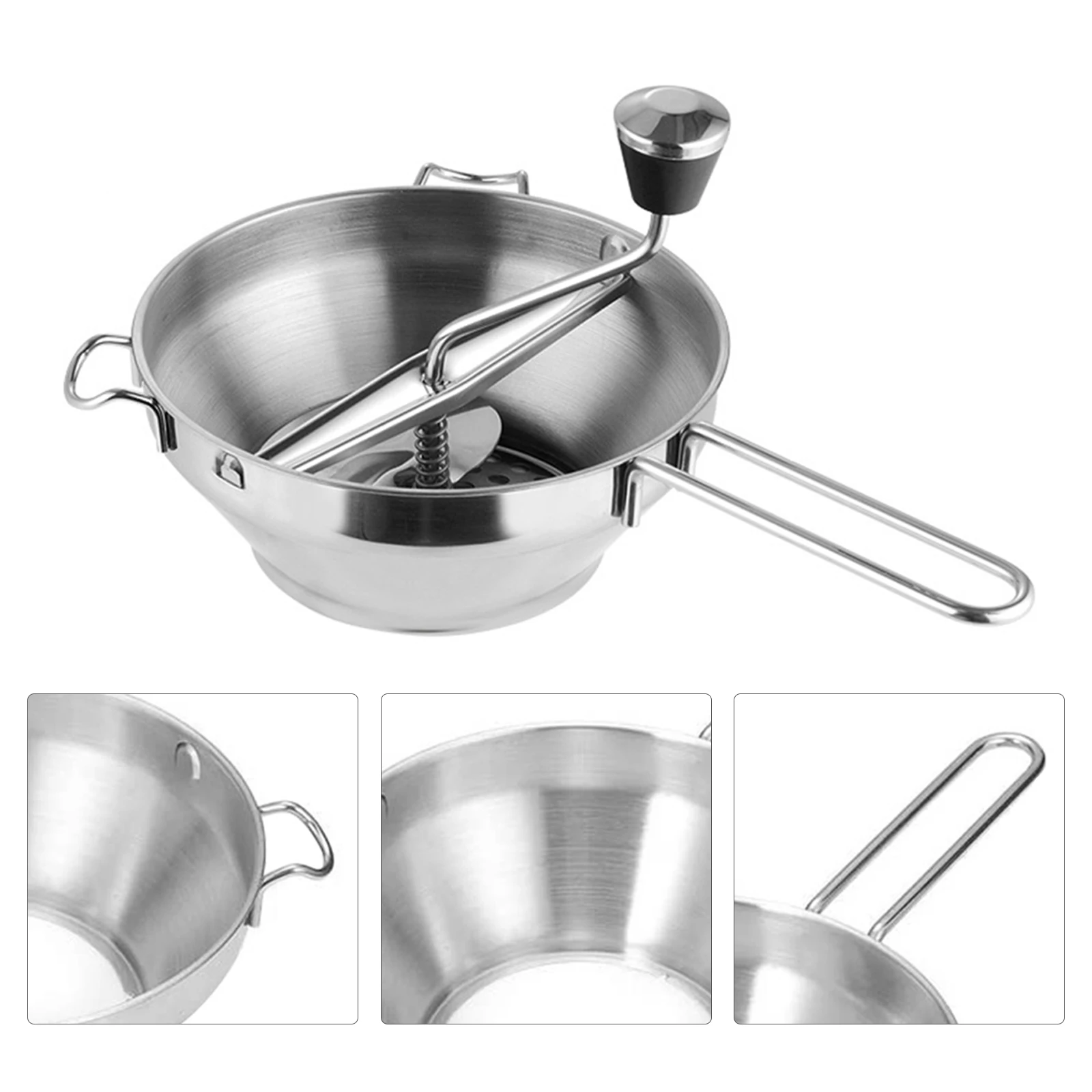 

1 Set Stainless Steel Potato Masher Handheld Manual Kitchen Gadget For Mashing Potatoes Sweet Potatoes Pumpkins Vegetables Food