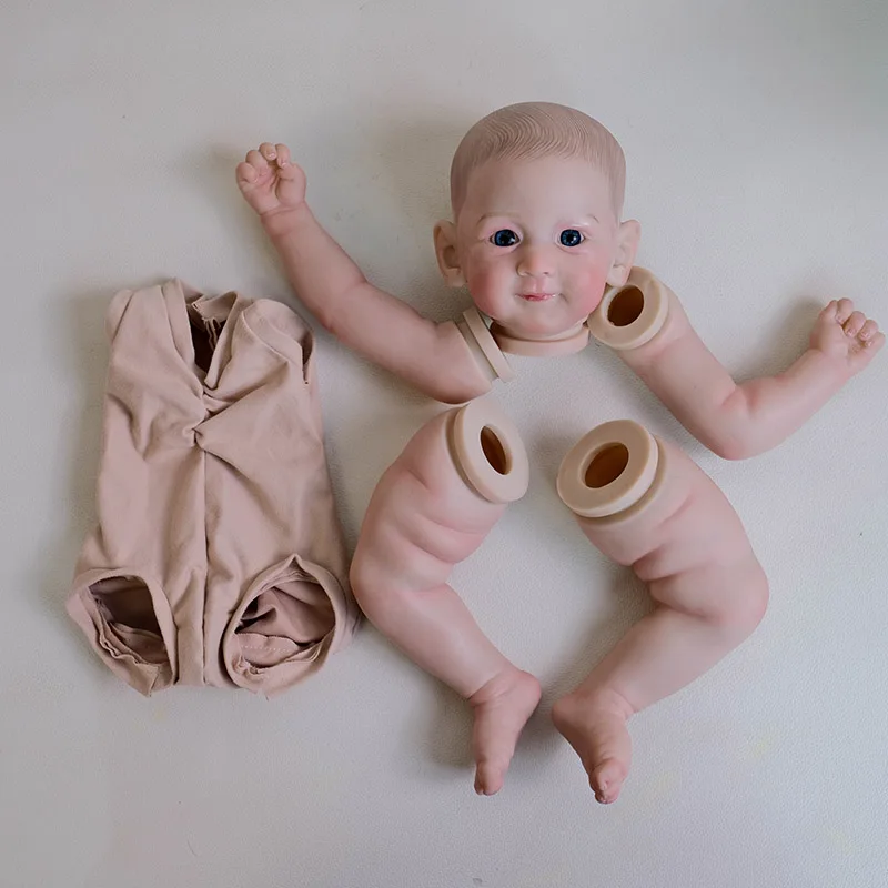 NPK 20'' New Bebe Henry Finished Reborn Baby Doll  Already Painted Lifelike Soft Touch Flexible 3D Skin with Hand Paint Hair
