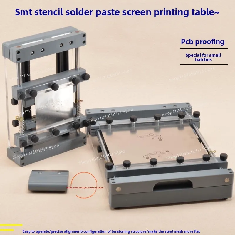 Steel Mesh Solder Paste Manual Screen Printing Table Steel Sheet SMT Micro Printing Table view 3