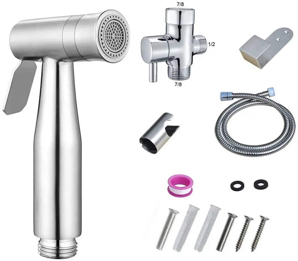 النيكل المصقول يده الحمام رذاذ بيديه المرحاض البخاخ بيديت البخاخ مجموعة