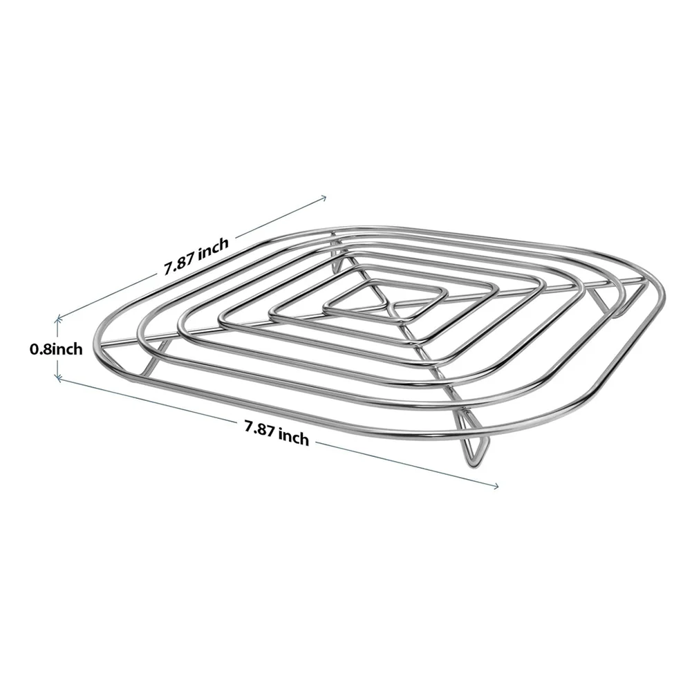 Frying Basket Rack Compatible with Crispi Air Fryer FN101 Constructed from 304 Stainless Steel for Reliable Cooking Performance