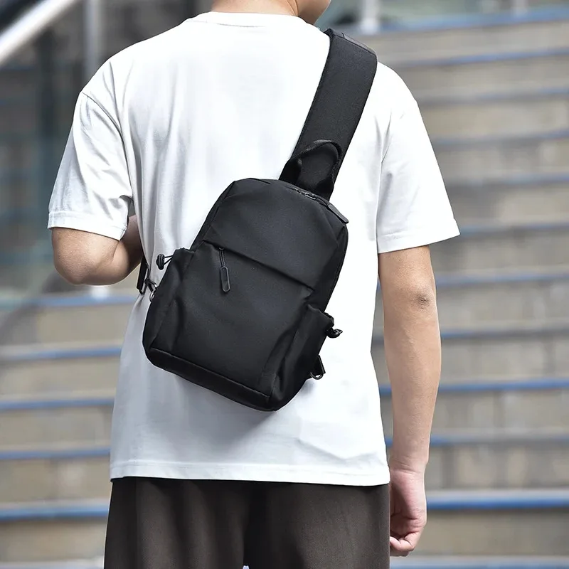 Men Casual And Versatile Waist Packs Trendy Street New Messenger Bag Men Sports Chest Bag  Large Capacity Diagonal Shoulder Bag