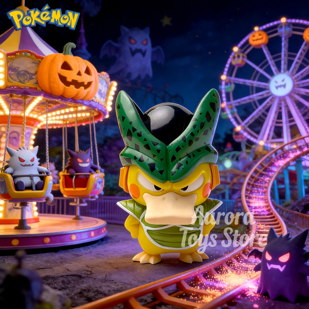 10-12cm anime figura dragon ball z célula cosplay psyduck figura de ação brinquedos presente de halloween boneca