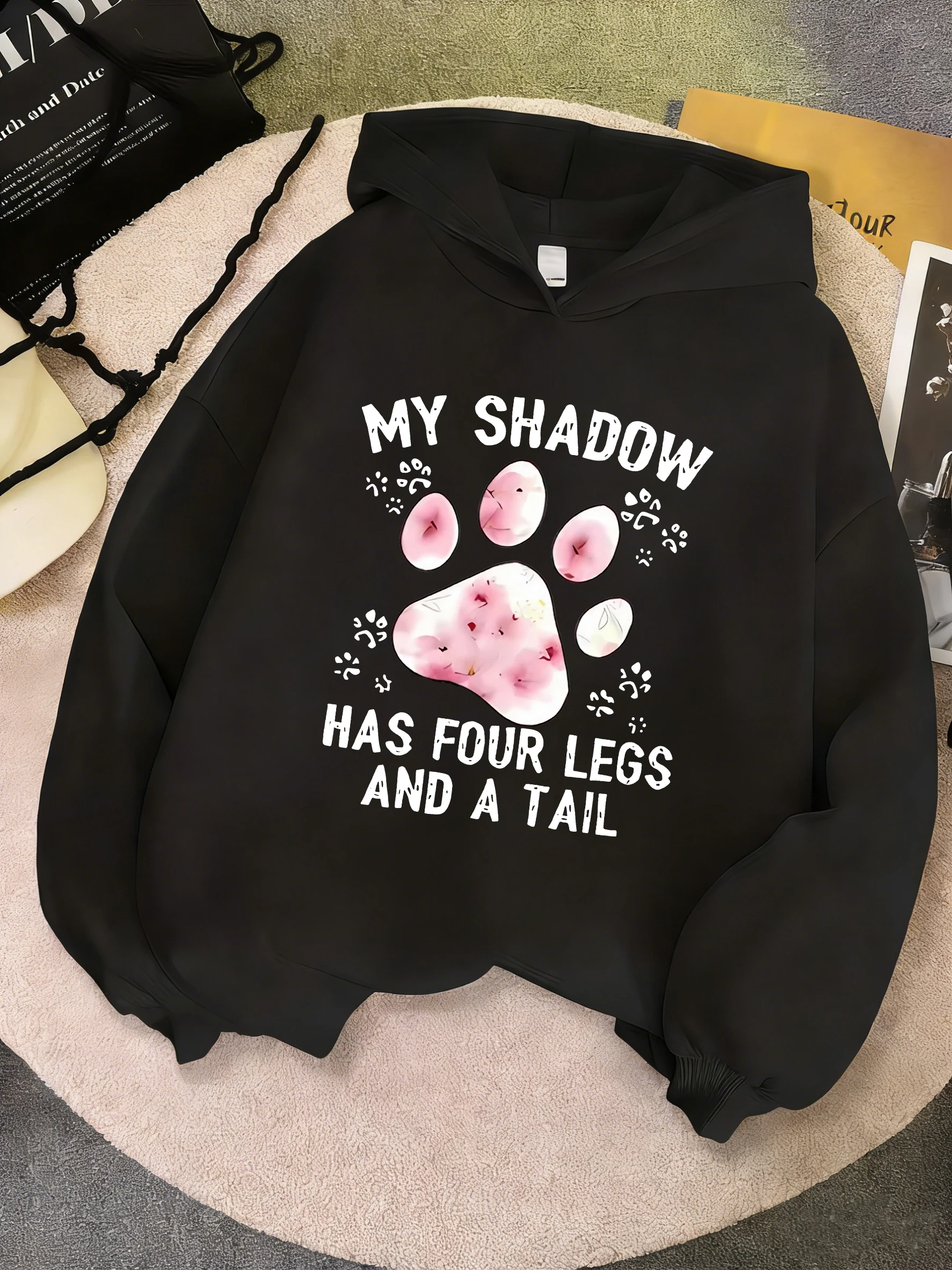Niedlicher Katzenpfoten-Kinder-Hoodie, Süßer Harajuku-Kapuzenpullover für Jungen und Mädchen, Frühlings-Freizeitpullover