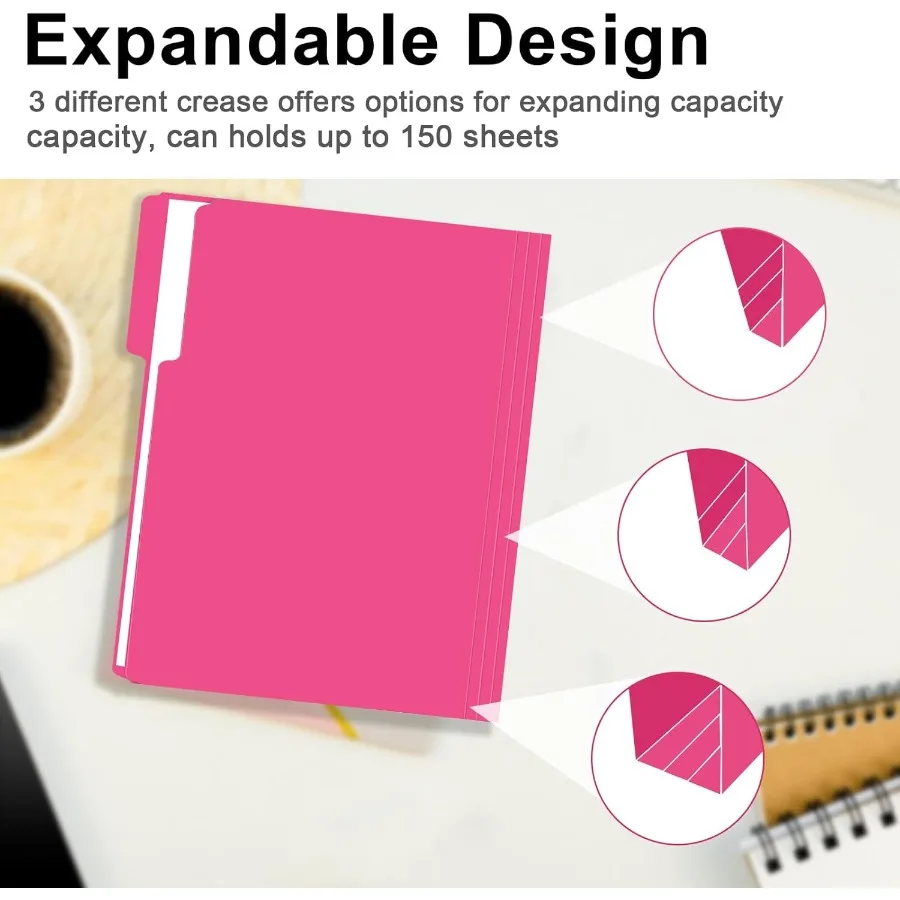 مجلد ملفات RAZCC 150 حزمة 1/3 مجلدات ملفات علامة التبويب حجم الرسالة مجلدات أرجوانية مع علامة تبويب لتنظيم المكاتب الكفاءة و #6