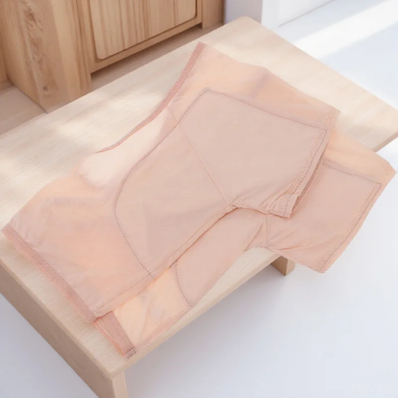 

1pc Breathable Mesh Bra Light Beige Women Underwaist Washable Sweat Absorb Armpit Cotton Mat Long Wear Sports Bra Women Mesh