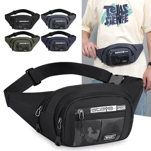 Men's Fashionable Multi-functional Fanny Pack, Light and Durable, Multi-pocket, Suitable for Outdoor Sports Travel Waist Pack