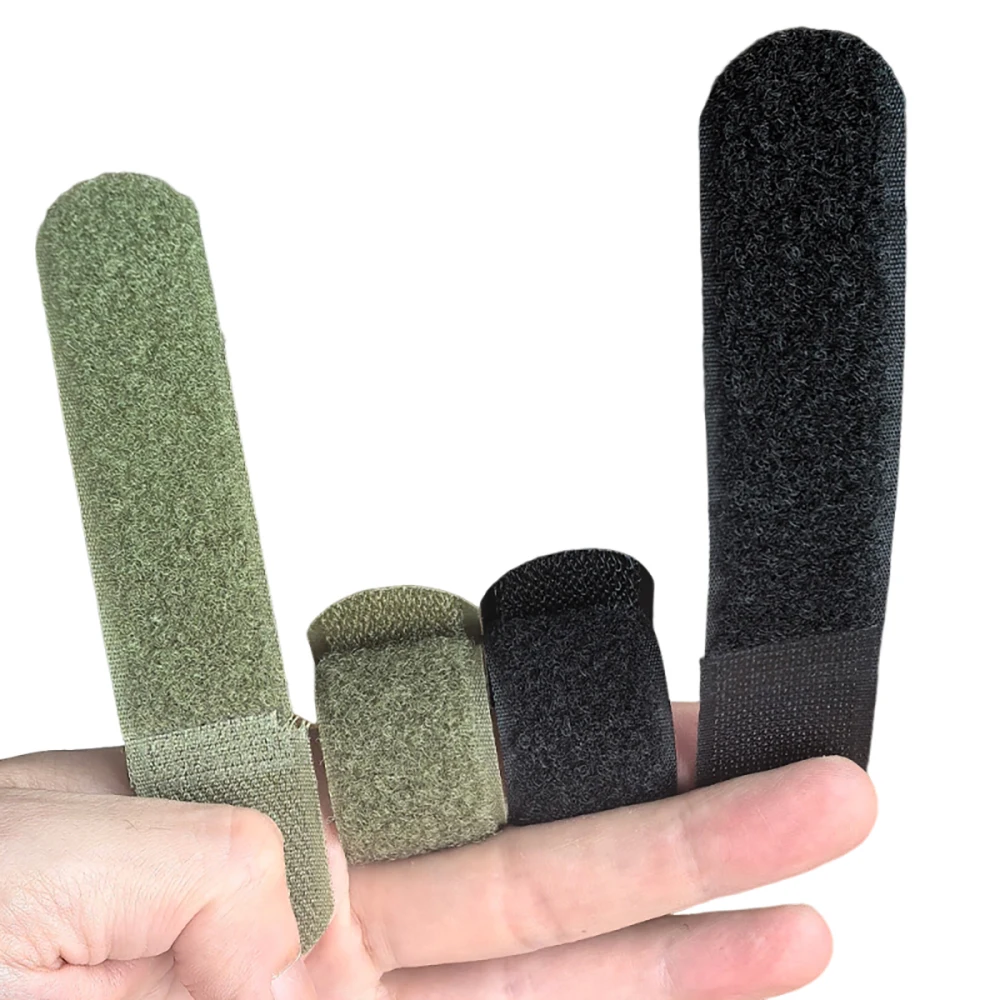20 Stück 12 cm taktische Befestigungsriemen mit Klettverschluss, wiederverwendbare Riemen, Molle-Nylonriemen für Outdoor-Taschen, Kleidung, Schuhe, Rucksäcke – Detail 4