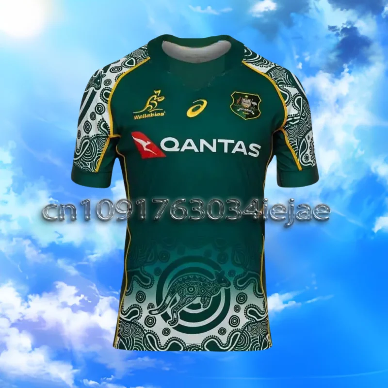 

2025 Australian Rugby Jersey 3D Printed Fashion Sportswear Training Suit 202 Fashion Comfortable Quick-Drying Breathable Top