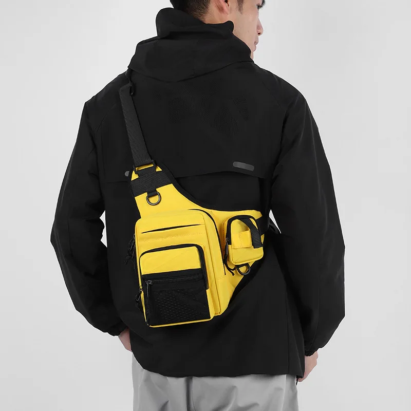 

Men's Tactical Chest Pack - Multi-Layer Lightweight Sling Bag for Hiking & Climbing, Water-Resistant Crossbody for Cycling