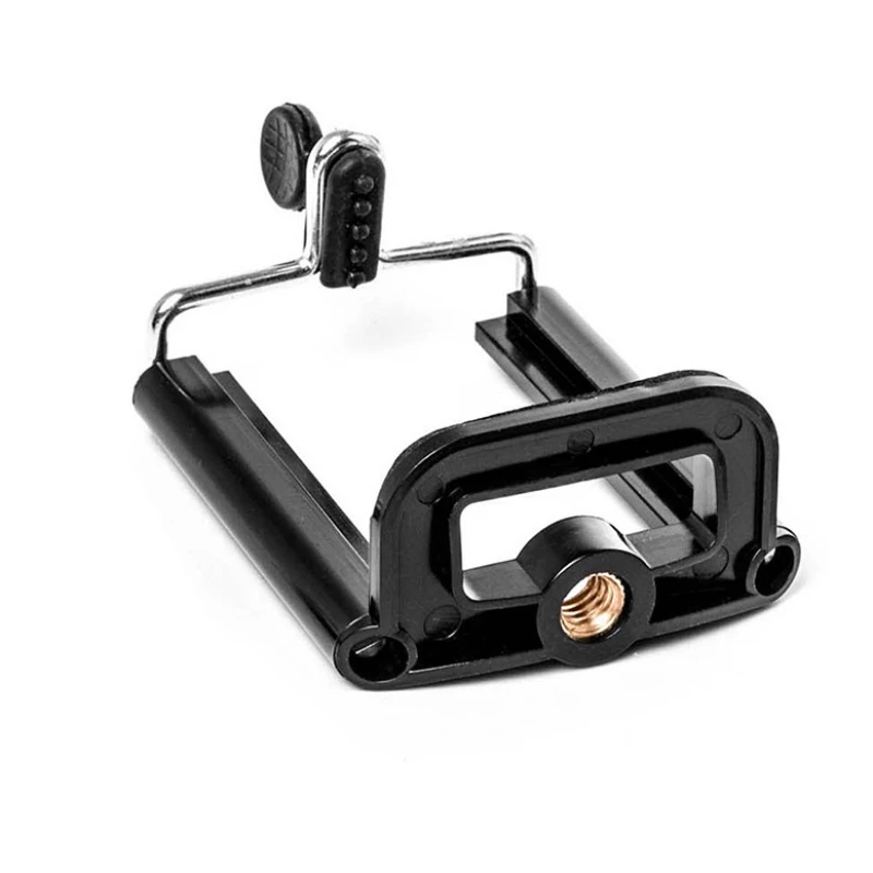 

1Pc Universal Stretchable Black Phone Holder Stand With 1/4 Inch Nut Screw Hole Selfie Stick Camera Phone Clip Accessories