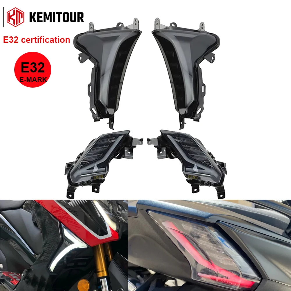 For TMAX 530 LED Turn Signal Lights Emark Rear Tail Brake Light