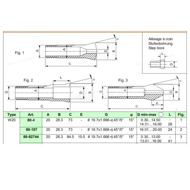 W20 Schaublin High-Precision Collet - For  Lathe Machine Chuck Sharpening