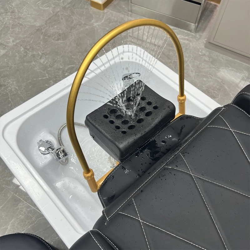 Luxury Recliner Shampoo Chair Hairdressing Shower Barber Shop Chair Spa Washing Bed Fauteuil Coiffure Equipment Furniture TD50DC